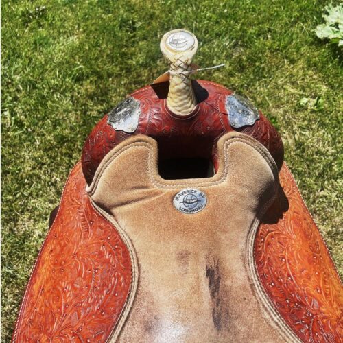 Used Floral Riding Saddle