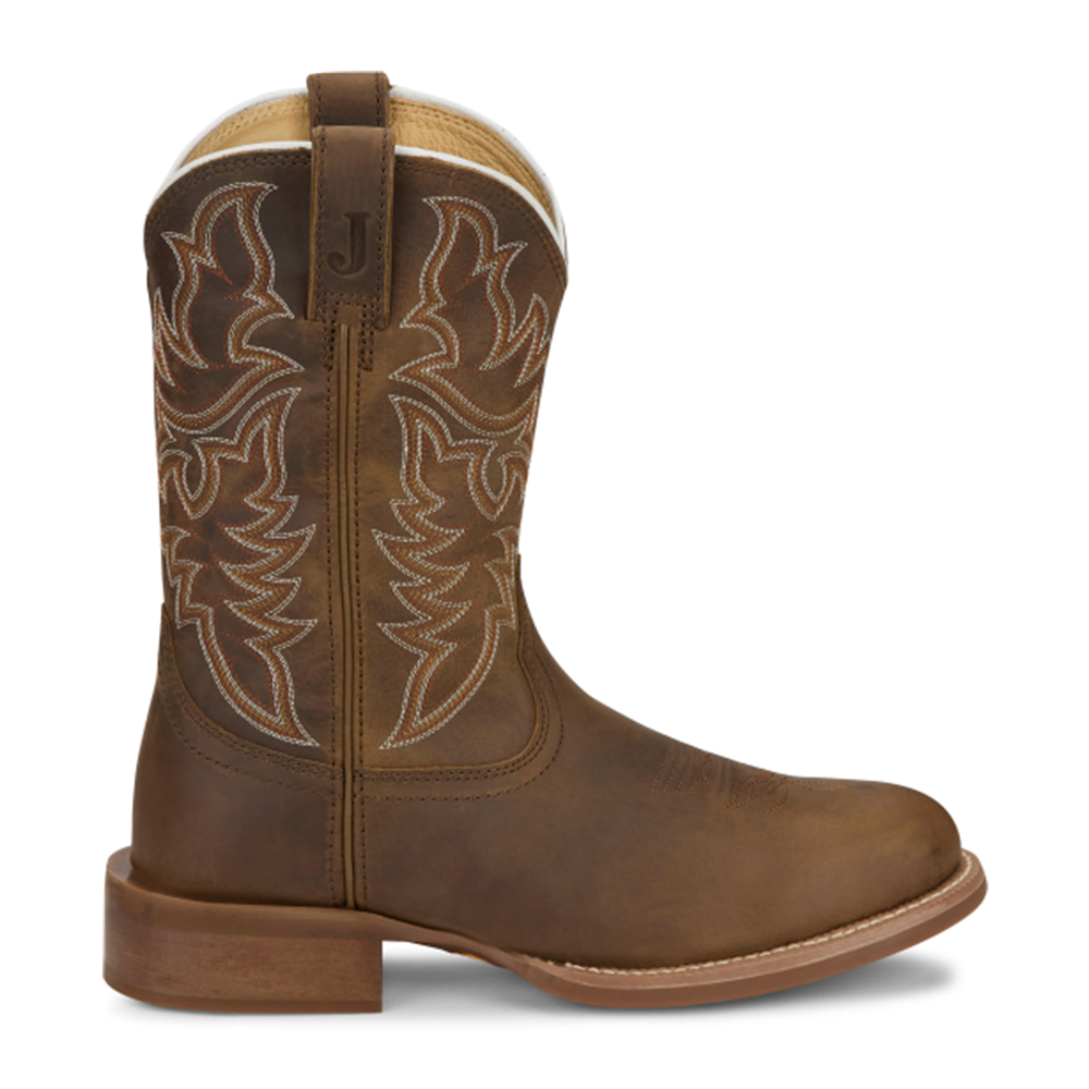 Justin Men's Wild Bill FN7351 Khaki 11" Wide Round Toe Boots - Image 5