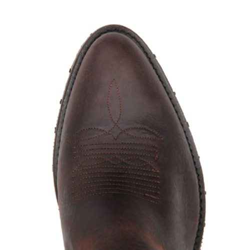 The top view of a women's brown cowboy boot by Double H Men's Boot Robert 3282.