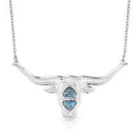 Turquoise Steer Head Necklace