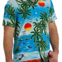 Men's Cinch Blue Hawaiian Shirt