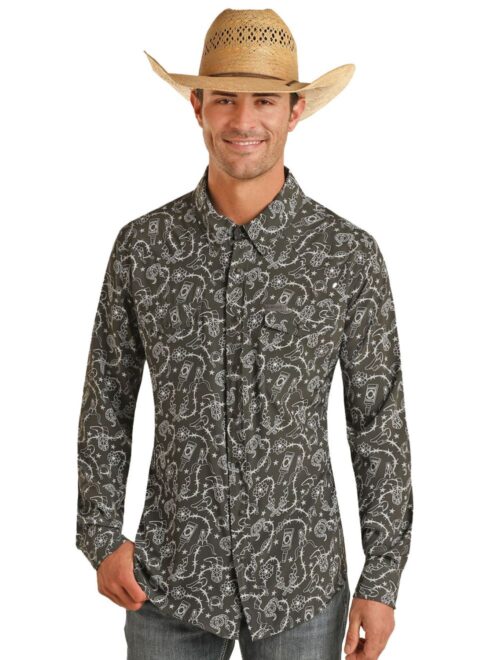 Men's Panhandle LS Conversation Western Shirt