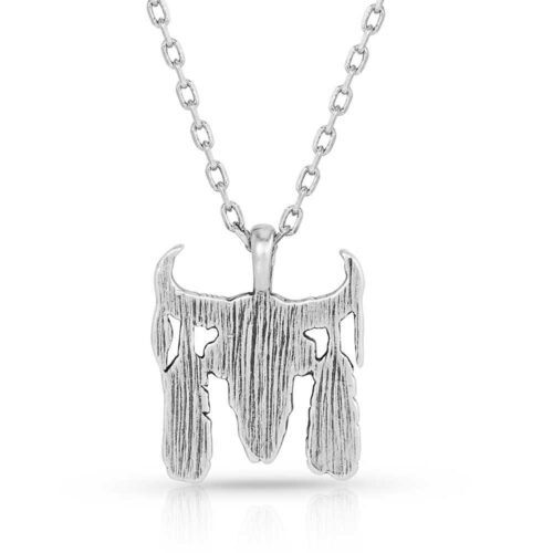 Montana Silversmiths Buffalo Skull Pendant Necklace