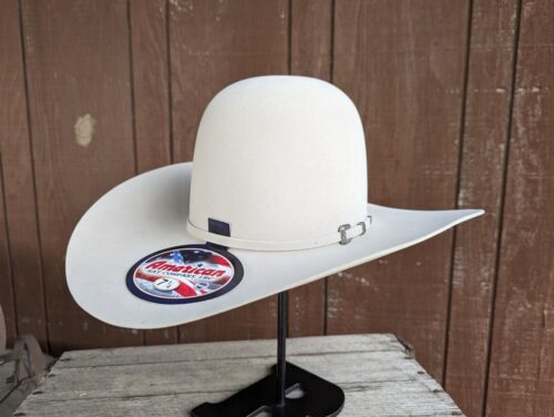 American 10X Silver Belly Open Crown Hat