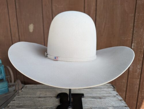 American 10X Silver Belly Open Crown Hat