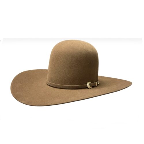 Brown felt cowboy hat with buckle