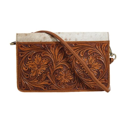 Ladies Tooled Crossbody Purse