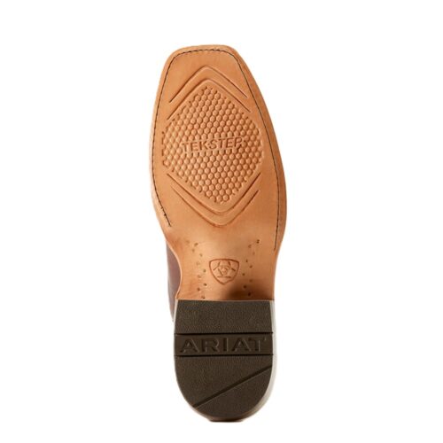 Brown Ariat boot sole with TekStep tread.