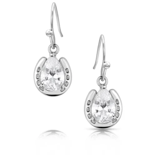 Montana Silversmiths Lucky Trot Crystal Earrings