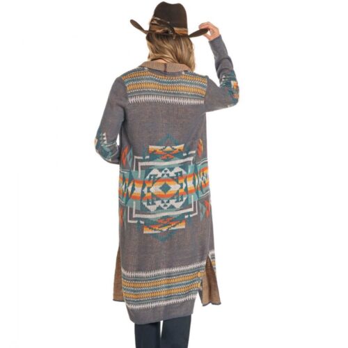 Ladies Aztec Duster Cardigan BM95T04468