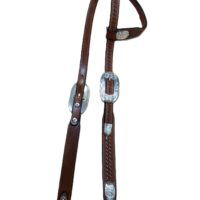 Silver One Ear Medium Oil Headstall