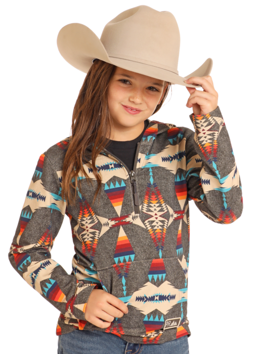 Kids Panhandle Slim Aztec Hoodie - Image 2