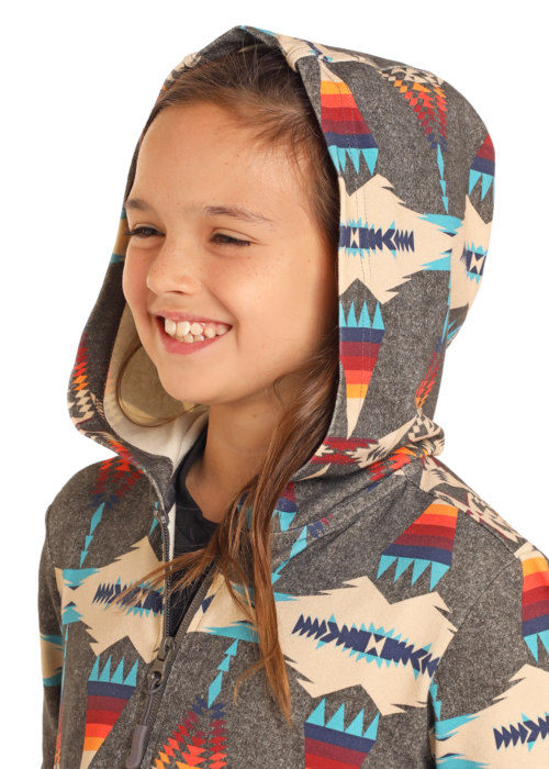 Kids Panhandle Slim Aztec Hoodie - Image 4