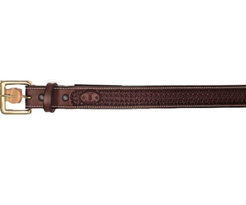 Texas Saddlery Hand Tooled Chocolate Spider Men's Belt