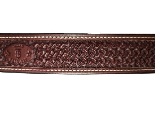 Texas Saddlery Hand Tooled Chocolate Spider Men's Belt - Image 2