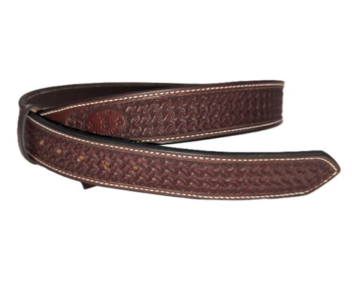 Texas Saddlery Hand Tooled Chocolate Spider Men's Belt