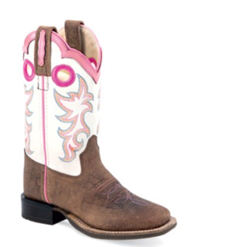 Kid's Western Pink n' White Boot