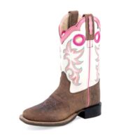 Kid's Western Pink n' White Boot