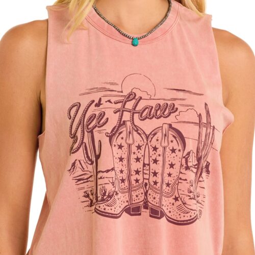 Rock N Roll Sleeveless Graphic Tee - Image 3