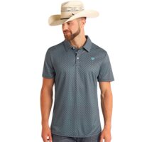 Men's Panhandle Slim SS Geo Snap Polo
