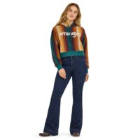 Wrangler Ladies Striped Serape Cropped Hoodie
