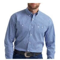 George Strait LS Sky Blue Diamonds Shirt