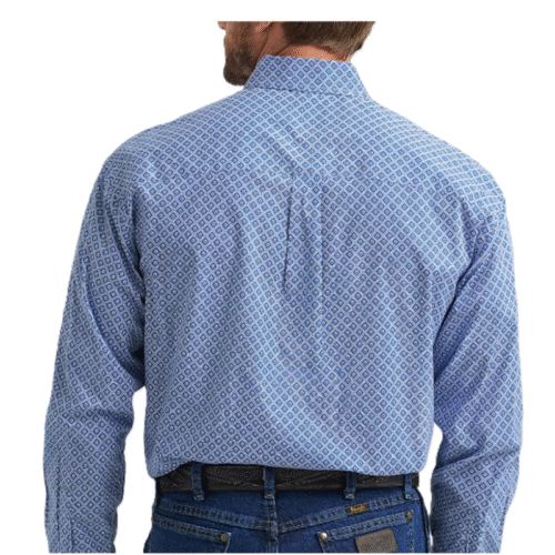 George Strait LS Sky Blue Diamonds Shirt