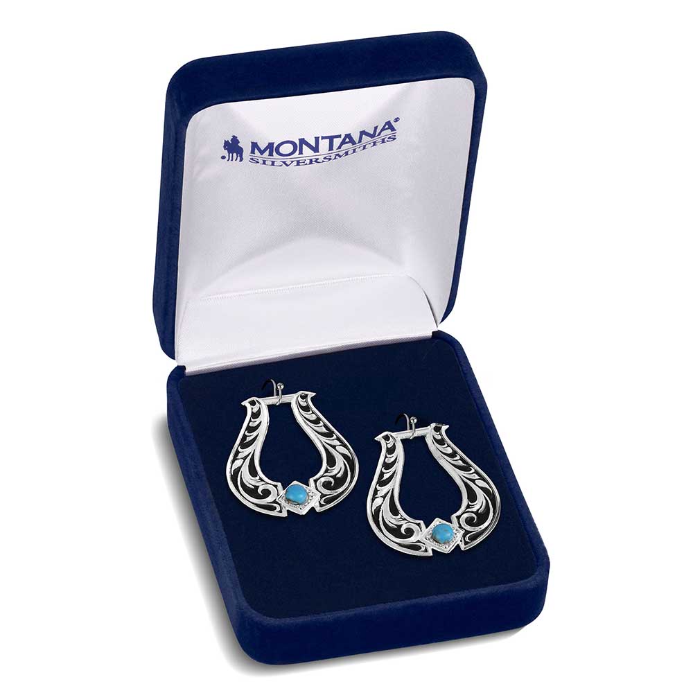 Montana Silversmiths Callie's Turquoise Trail Earrings - Image 3