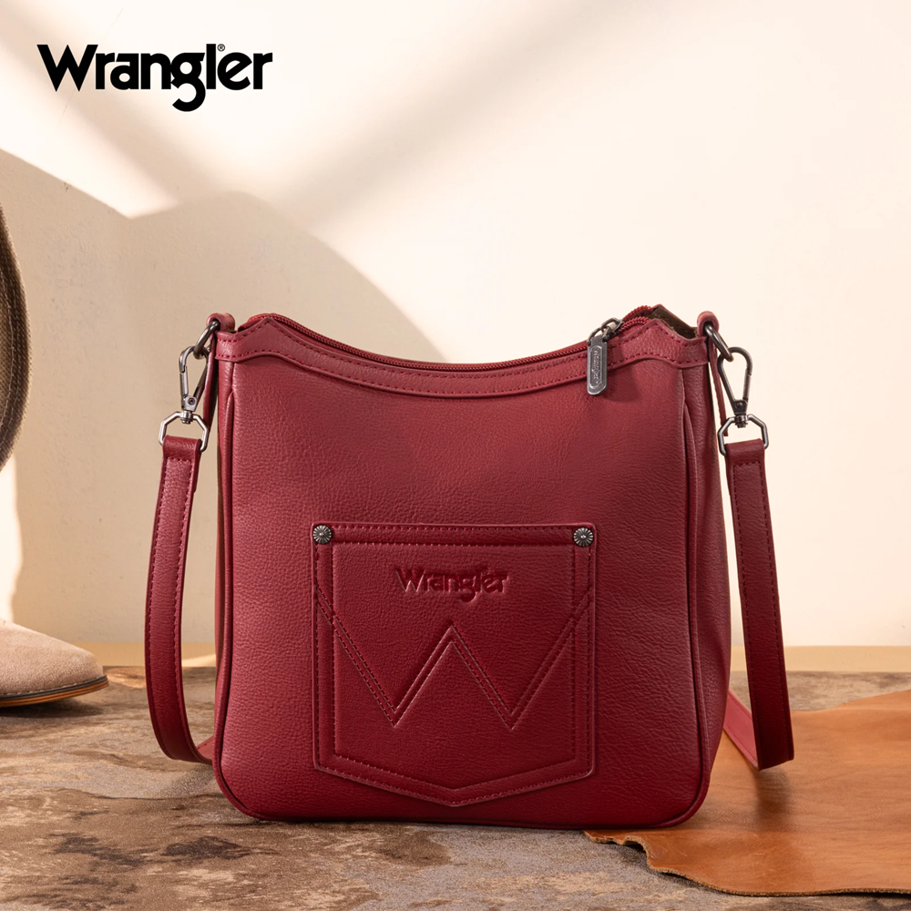 Wrangler Sherpa Aztec Canvas Crossbody - Image 2