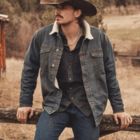 Wrangler Western Men's Sherpa Lined Jean Jacket