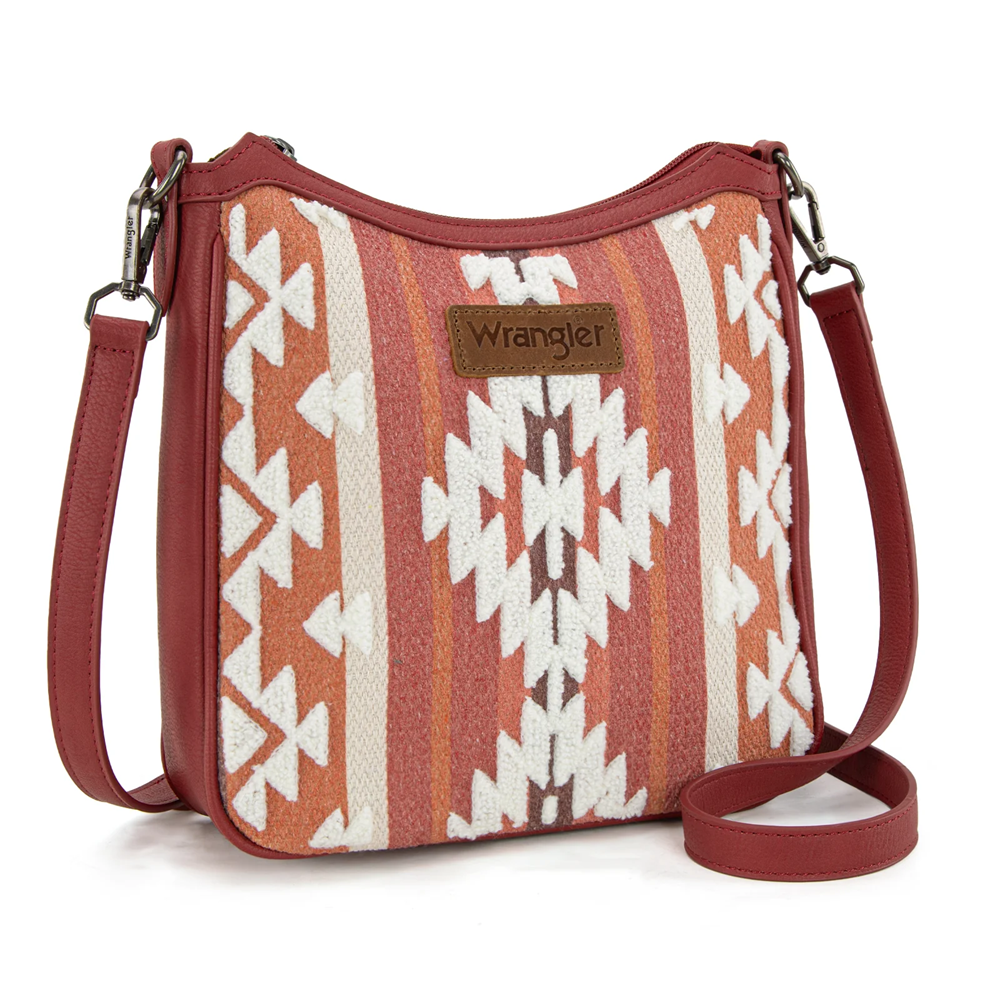 Wrangler Sherpa Aztec Canvas Crossbody - Image 4