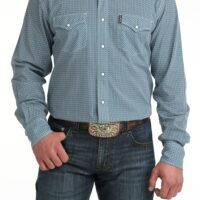 Cinch® Men’s Long Sleeve Blue Modern Fit Western Shirt