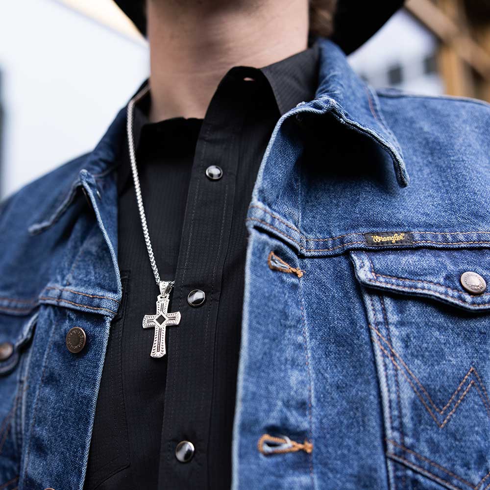 Montana Silversmiths Sundown Ridge Cross Necklace