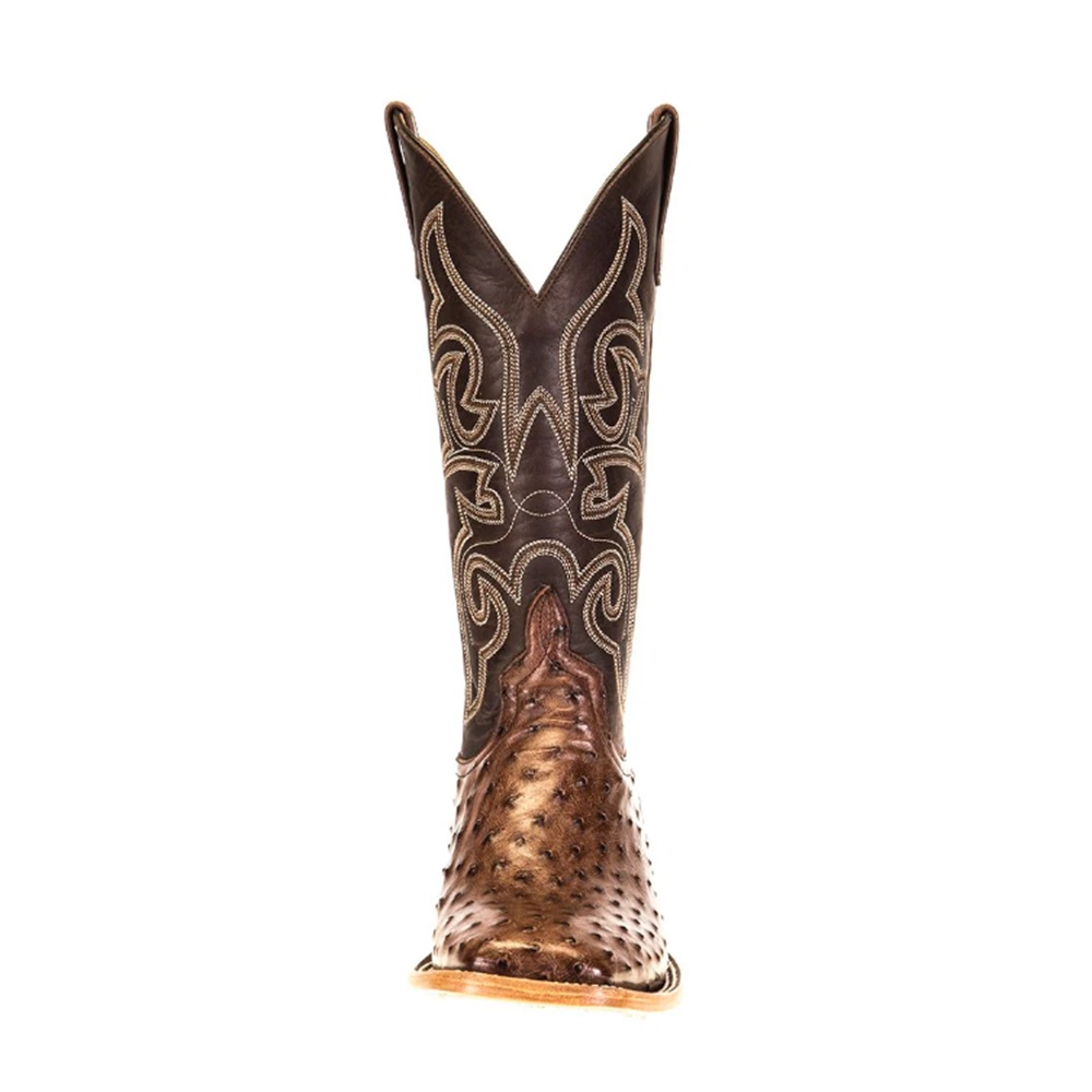 Horse Power Men's Full Quill Ostrich Chocolate Cowboy Boots HP8001 - Image 5