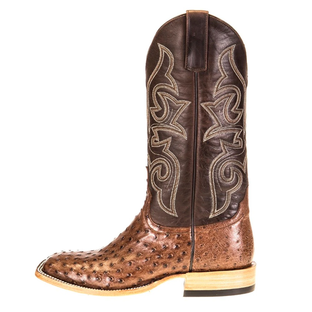 Horse Power Men's Full Quill Ostrich Chocolate Cowboy Boots HP8001 - Image 2