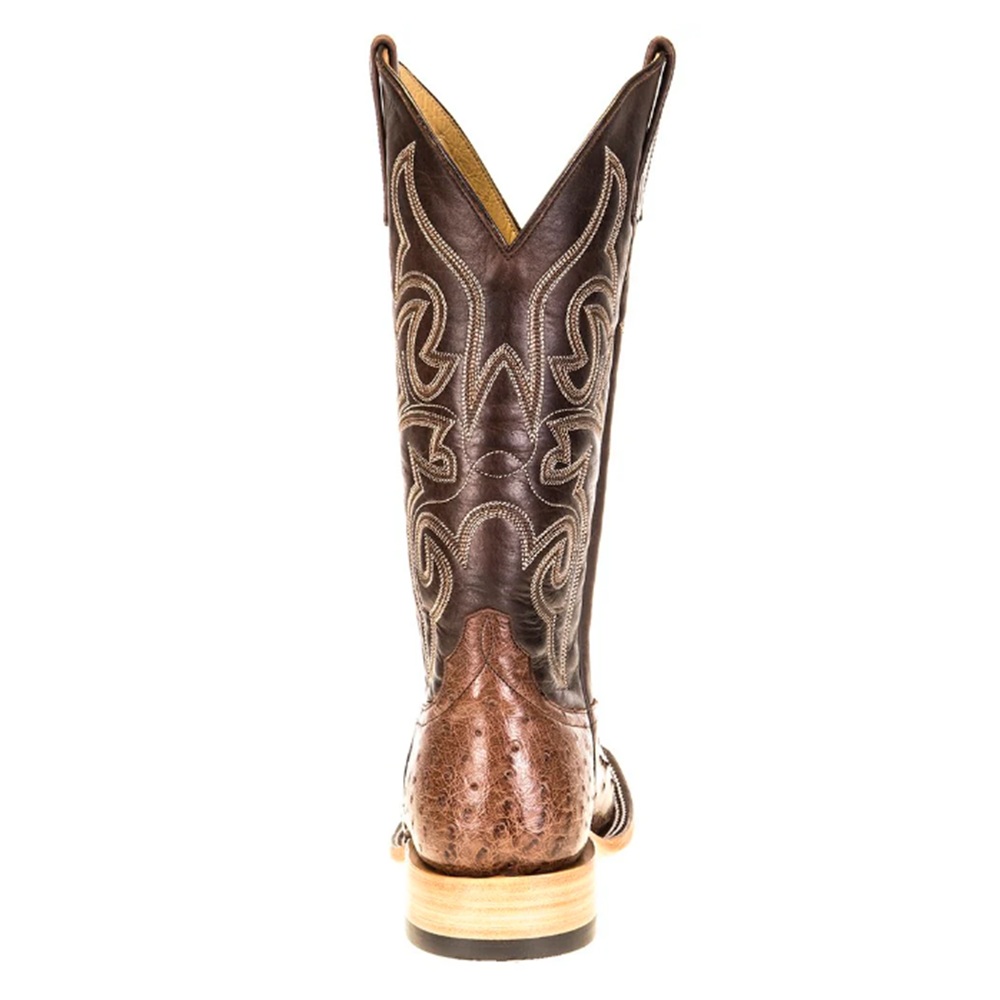 Horse Power Men's Full Quill Ostrich Chocolate Cowboy Boots HP8001 - Image 4
