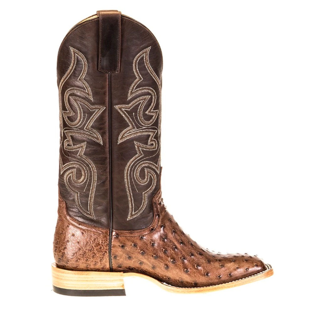 Horse Power Men's Full Quill Ostrich Chocolate Cowboy Boots HP8001 - Image 3
