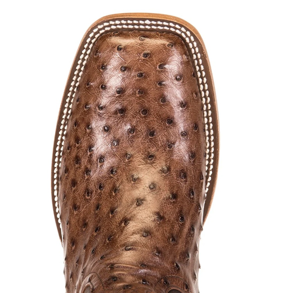 Horse Power Men's Full Quill Ostrich Chocolate Cowboy Boots HP8001 - Image 6