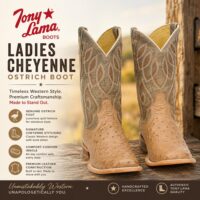 Tony Lama Ladies Cheyenne Ostrich Boot