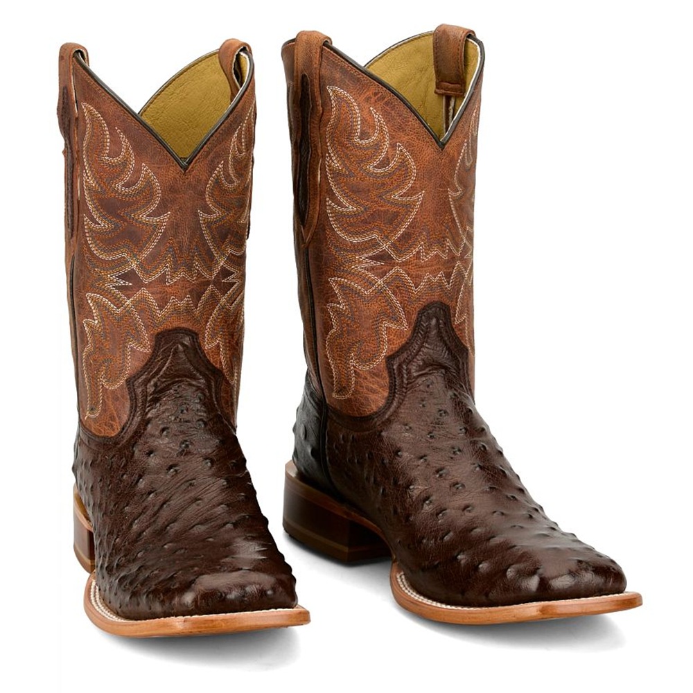 Tony Lama Men's Blaine Chocolate Ostrich Boot - Image 2