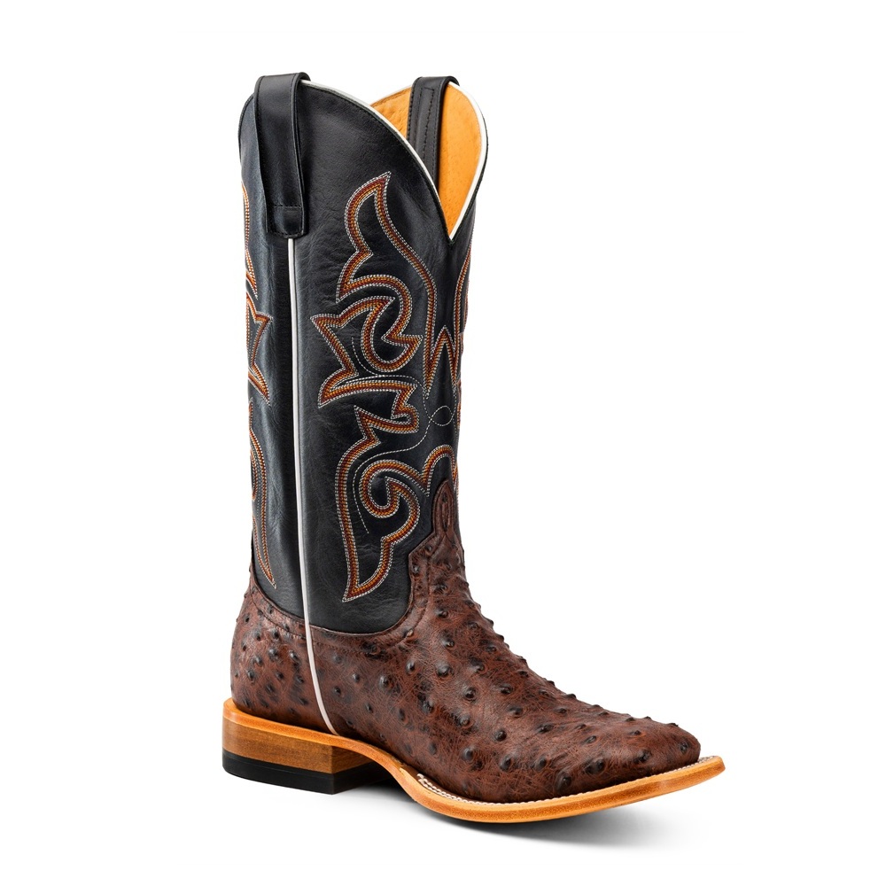 Horse Power Men's Brown Ostrich Print Boot HP2504