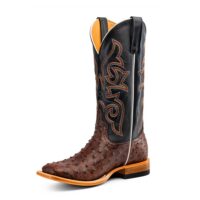 Horse Power Men's Brown Ostrich Print Boot HP2504