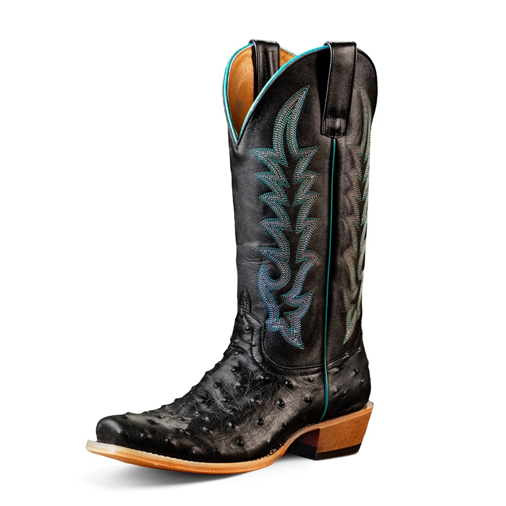 Macie Bean Iron Quill Black Ostrich Print M3052