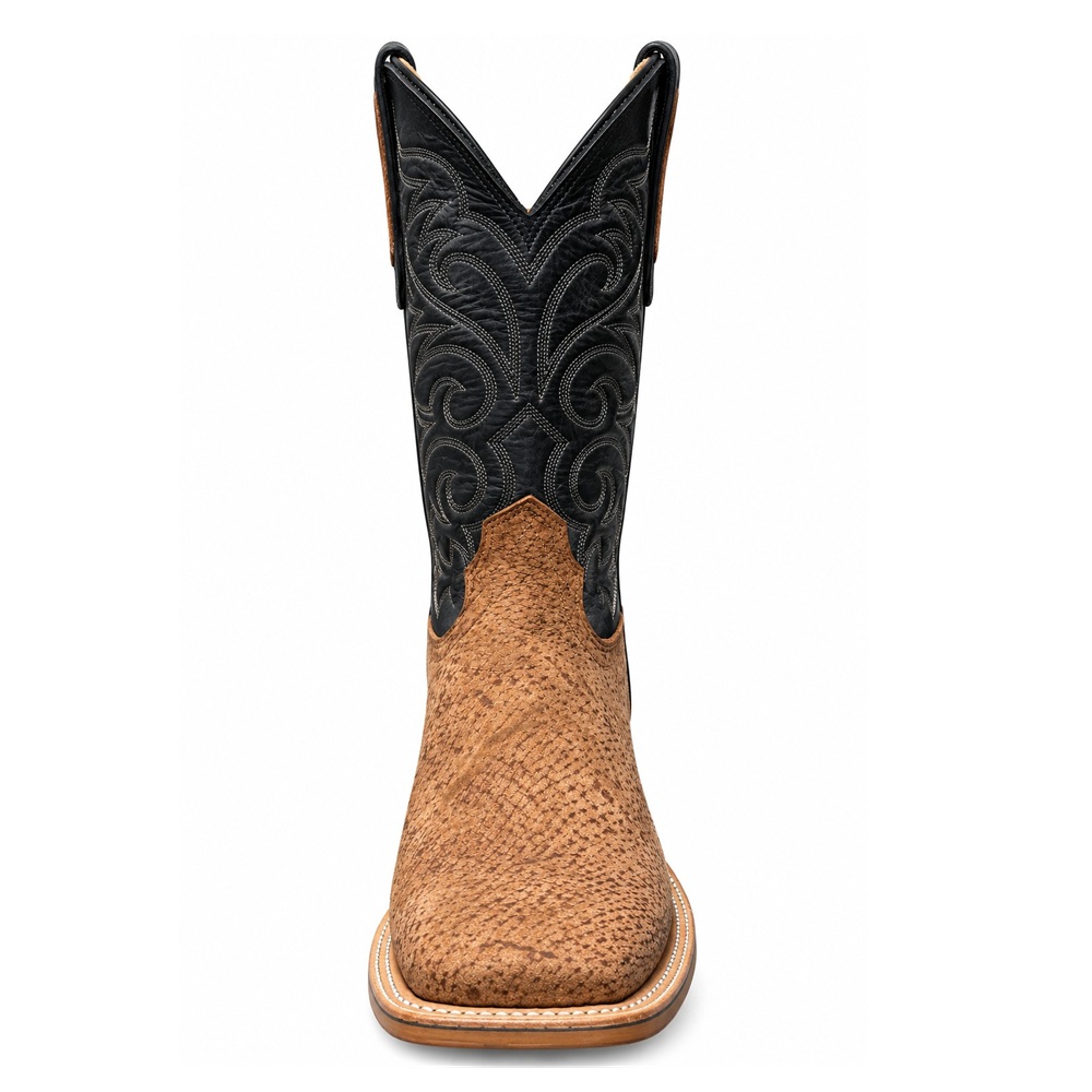 Fenoglio Saddle Tan Boyd Men’s Boar Leather Cowboy Boots - Image 2