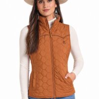 Rock & Roll Denim Women’s Reversible Quilted Aztec Vest