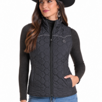 Rock & Roll Denim Women’s Reversible Black & Aztec Vest