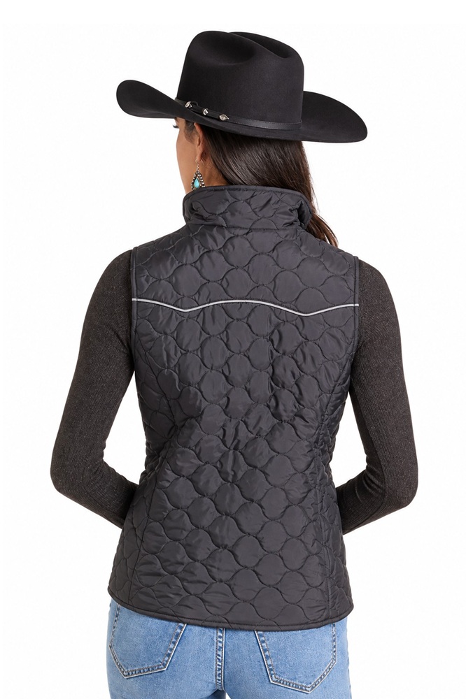Rock & Roll Denim Women’s Reversible Black & Aztec Vest - Image 3