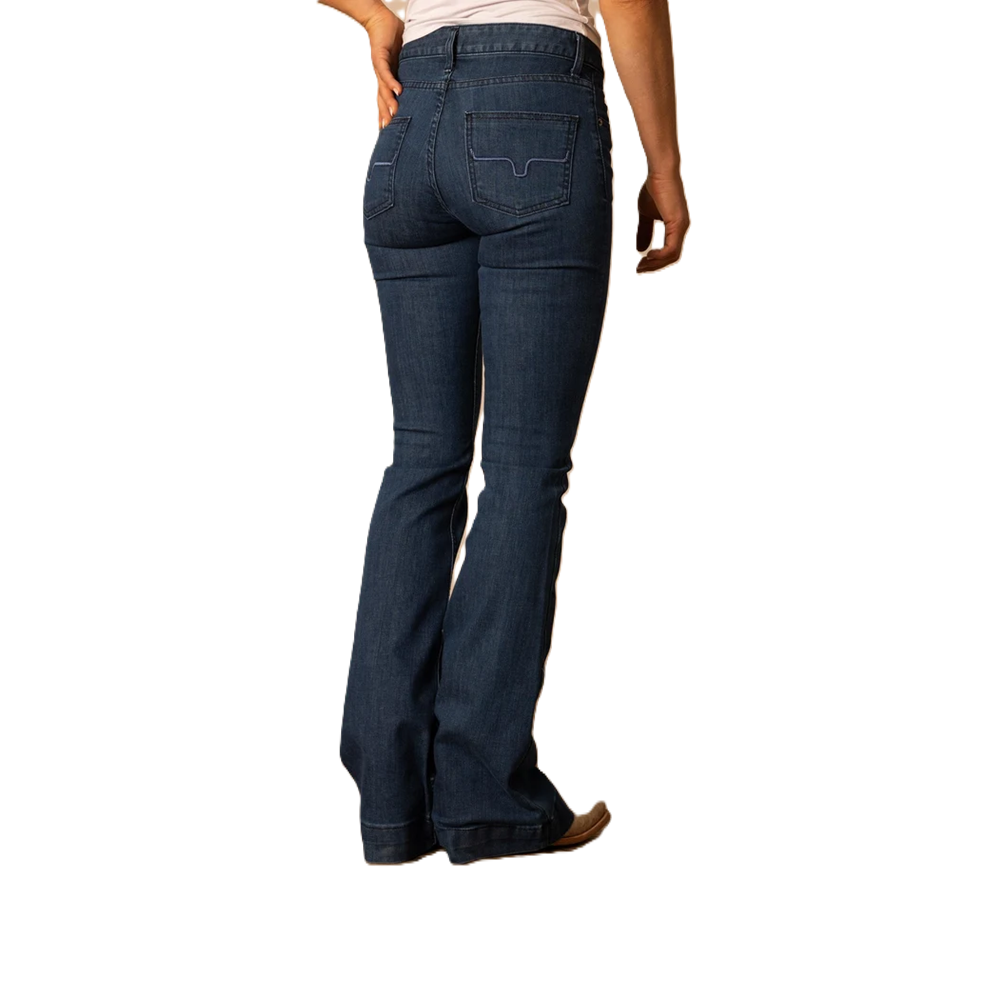 Kimes Ranch Ladies Lola Blue Jeans | Dark Wash Flare Jeans - Image 4