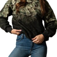 Kimes Ranch Women's Sloane Dip Dye Camo Hoodie
